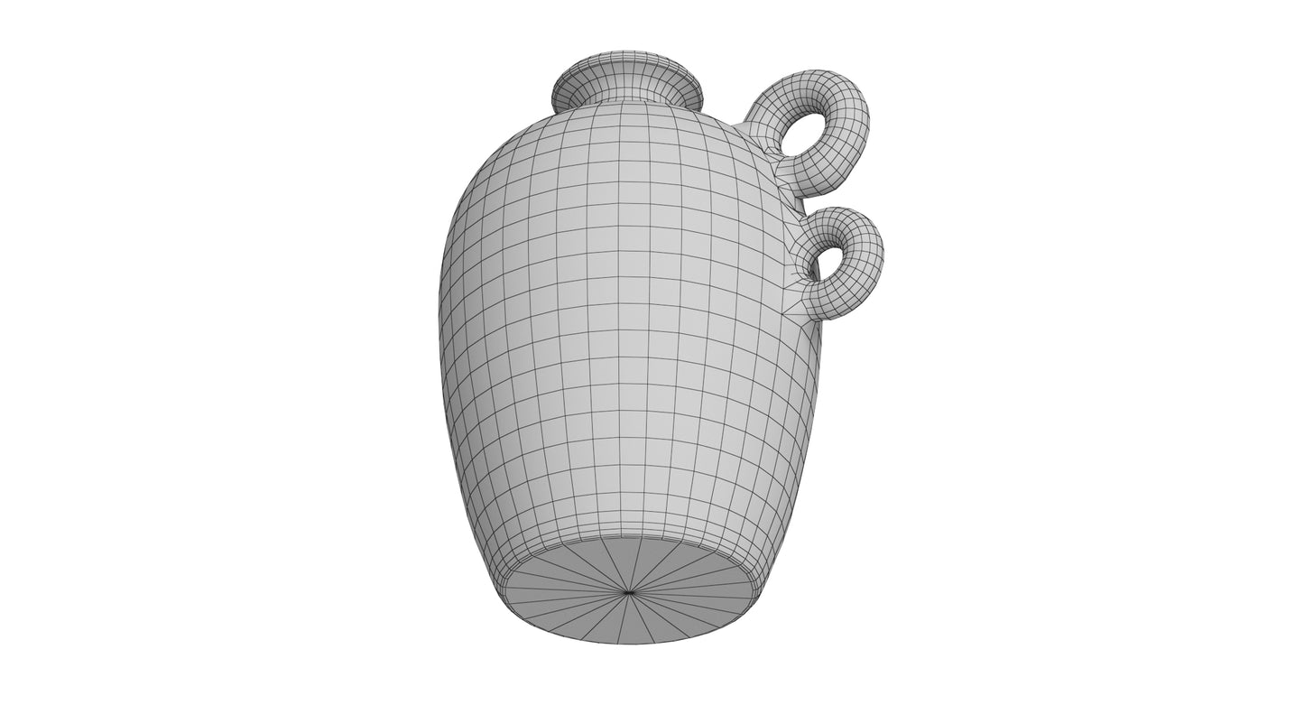 Handmade Ceramic Bottle 3D Model