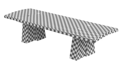 Sculptural Dining Table and Brutalist T-Chair Collection 3D Model