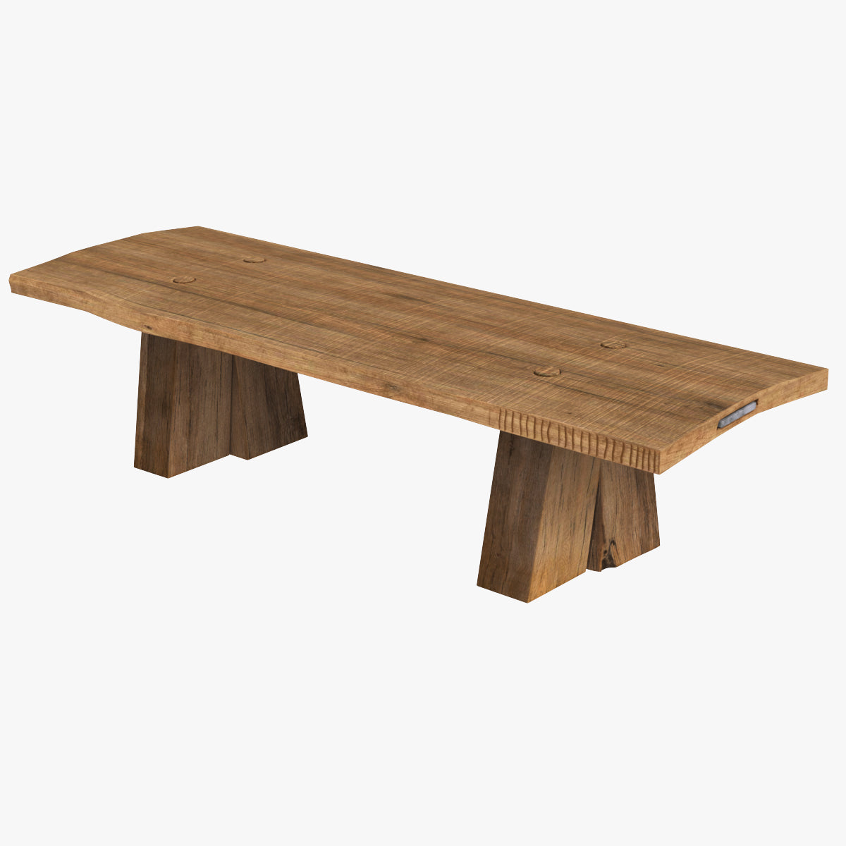 Sculpted Massive Dining Table V8 3D Model