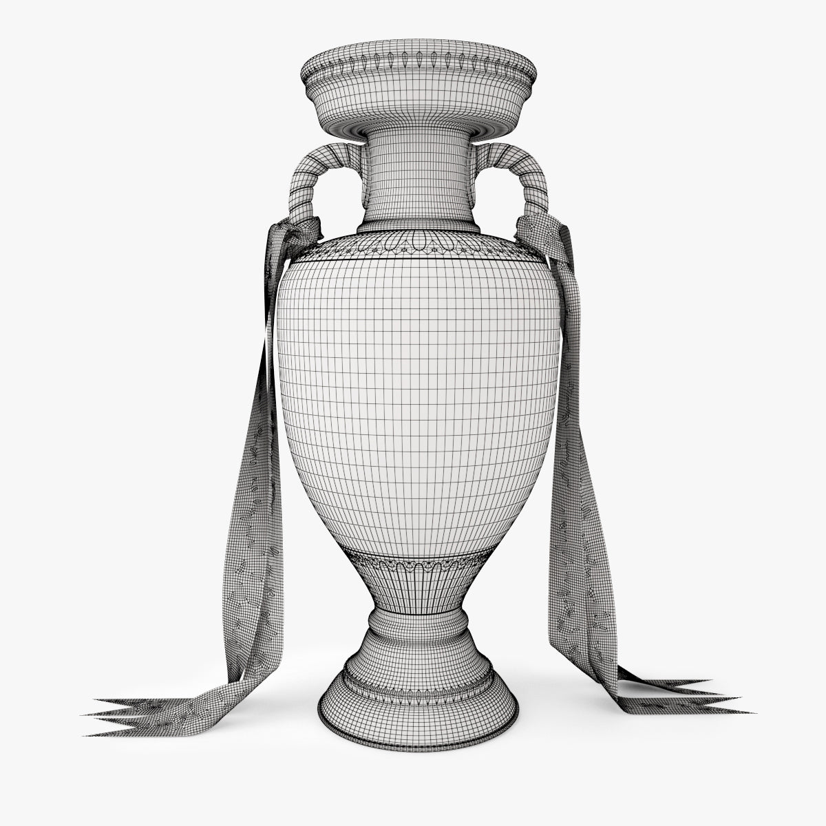 Silver Trophy Cup 3D Model