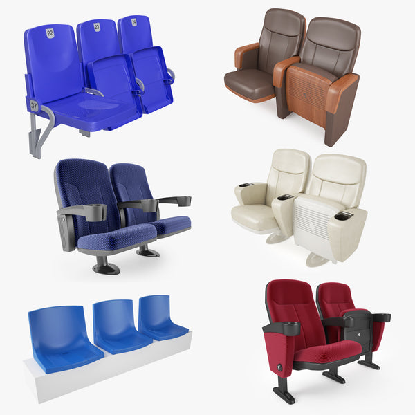 Stadium Seats Collection 3D Model – FaceQuad