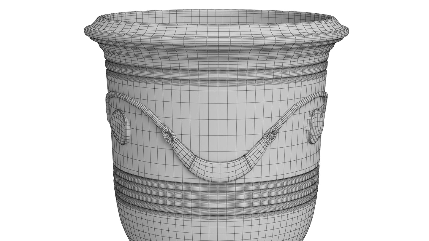 Terracotta French Anduze Planter 3D Model