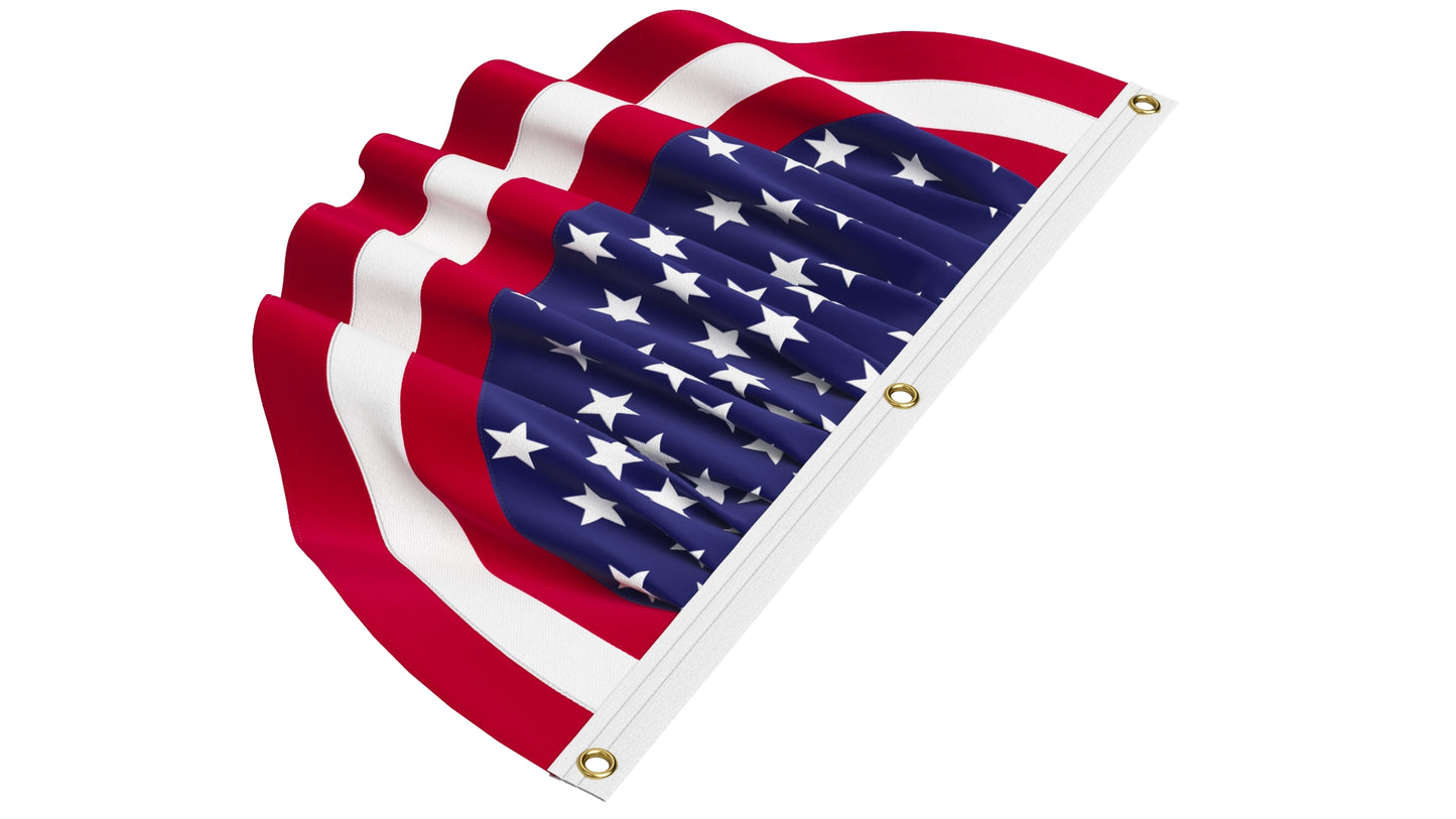 United States Flag Patriotic Bunting 3D Model