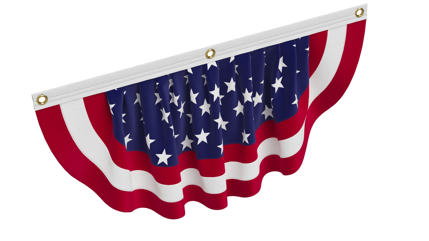 United States Flag Patriotic Bunting 3D Model