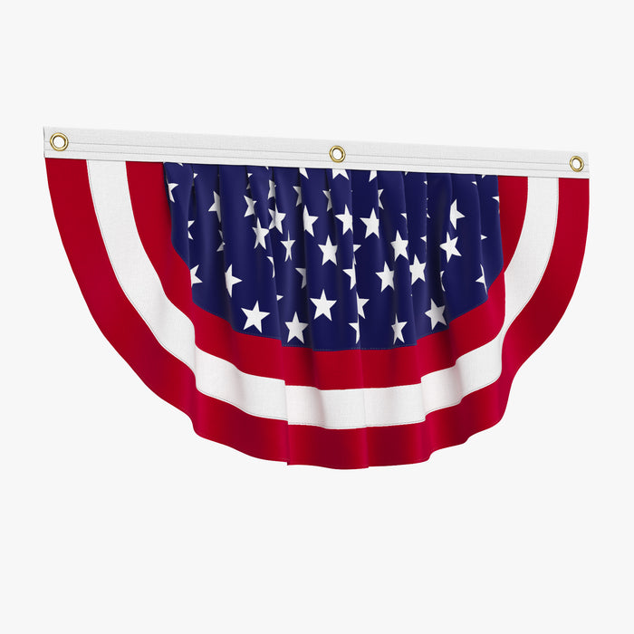 United States Flag Patriotic Bunting 3D Model