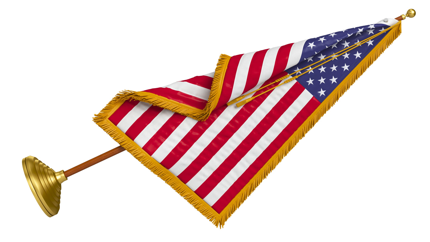 USA Flag Indoor 3D Model