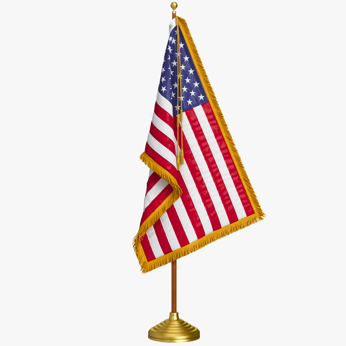 USA Flag Indoor 3D Model