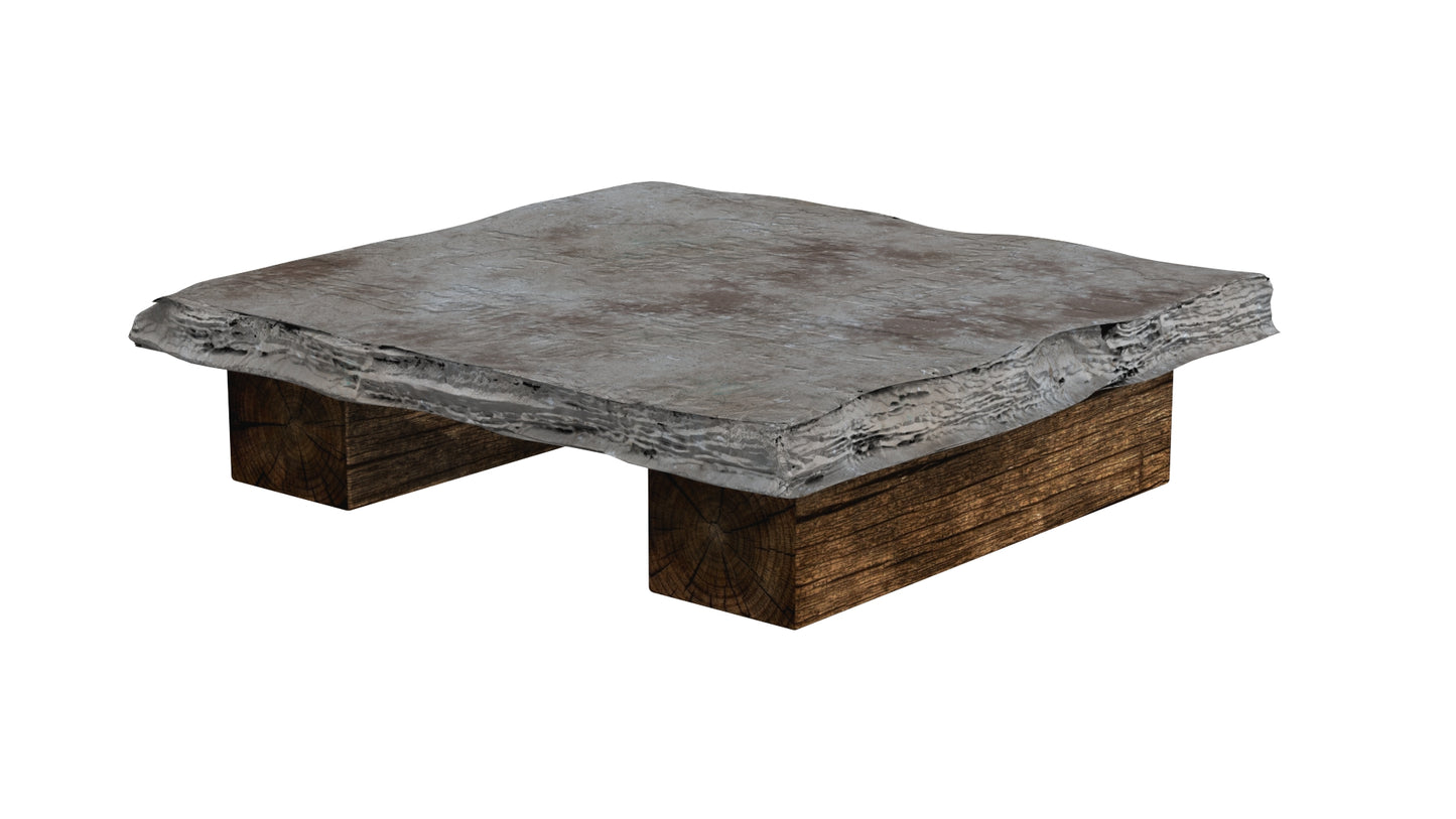 Vintage Slate Coffee Table 3D Model