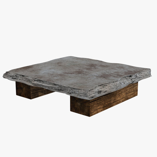 Vintage Slate Coffee Table 3D Model