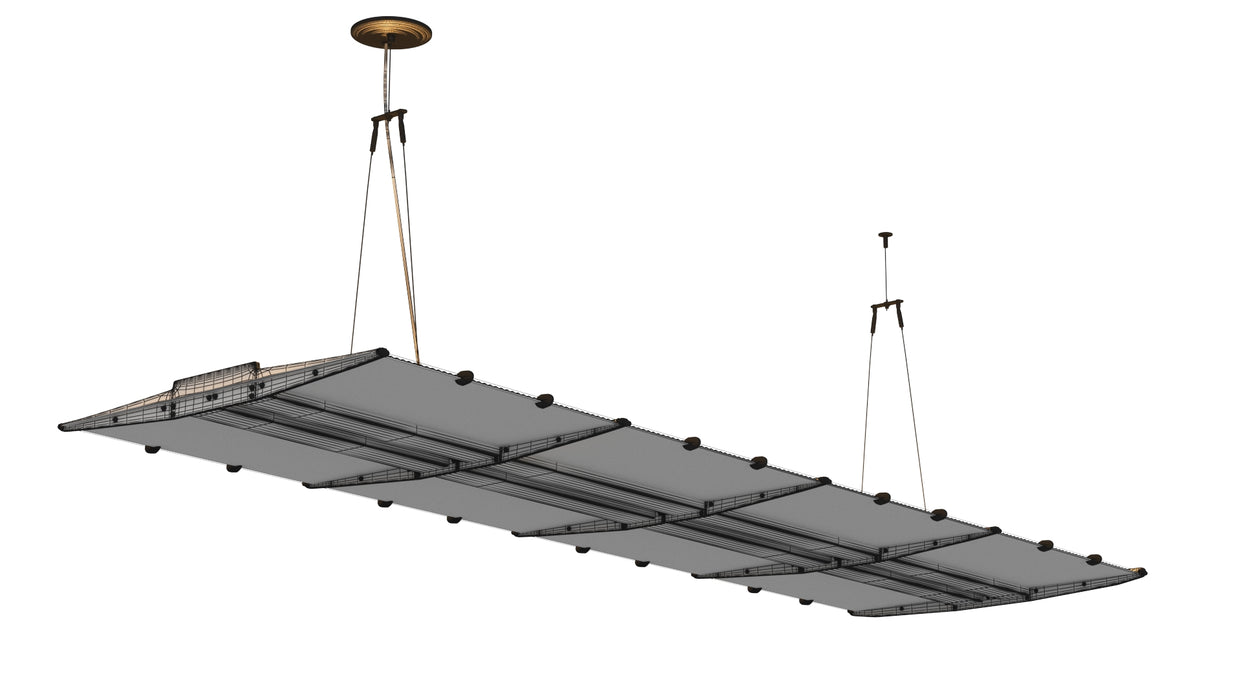 Wing Linear Suspension Ceiling Light 3D Model