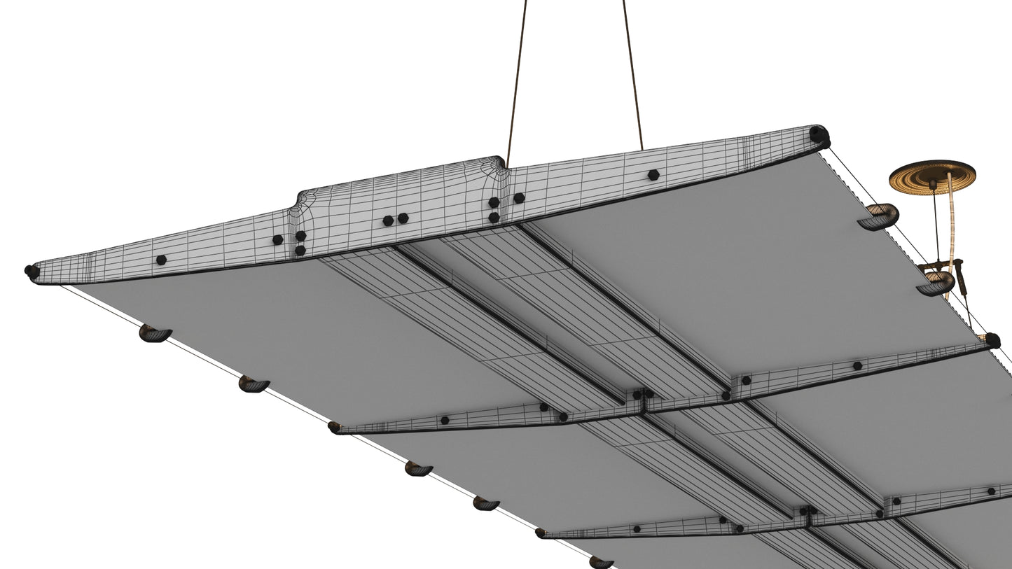 Wing Linear Suspension Ceiling Light 3D Model