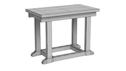 Zinc Top Console Table 3D Model