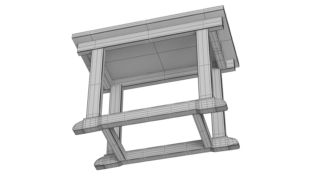 Zinc Top Console Table 3D Model