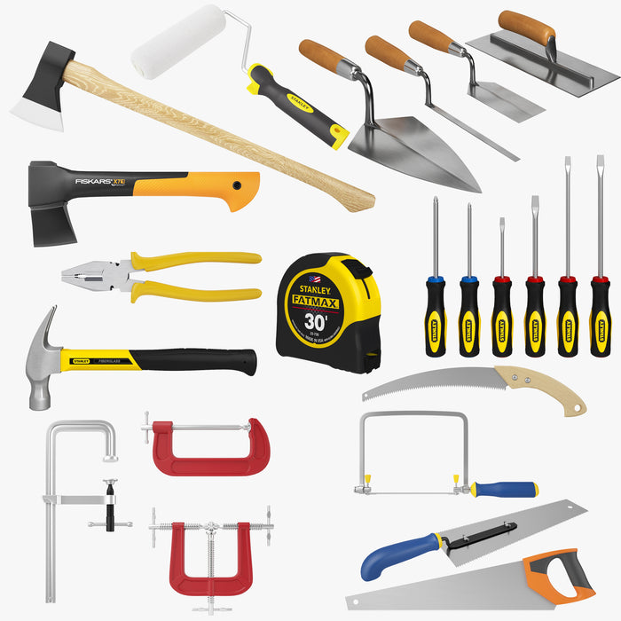 Industrial Tools Kit Collection 3D Model