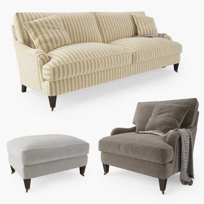 Crate and Barrel Essex Sofa Collection 3D Model