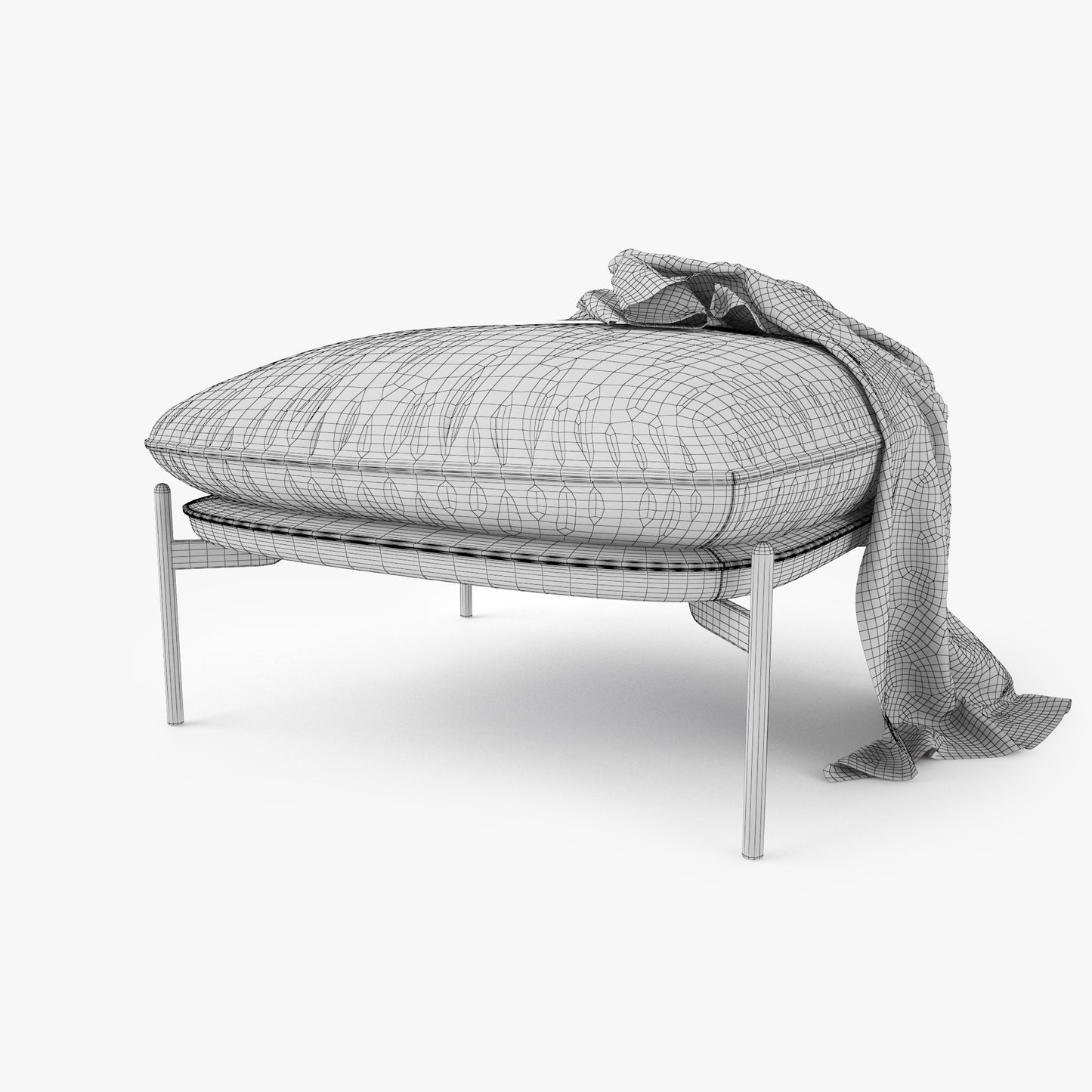 FREE And Tradition Cloud Pouf 3D Model