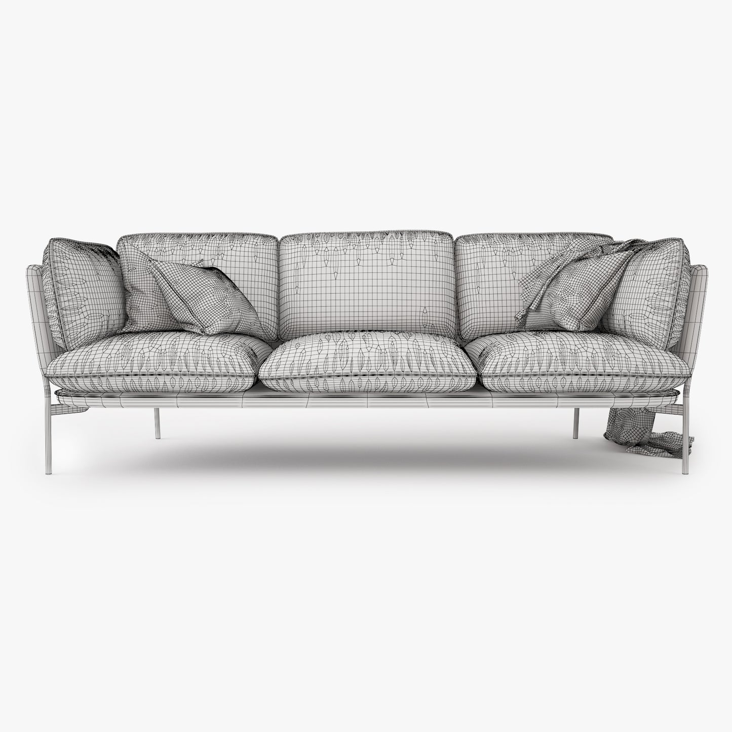 And Tradition Cloud Three Seater Sofa 3D Model