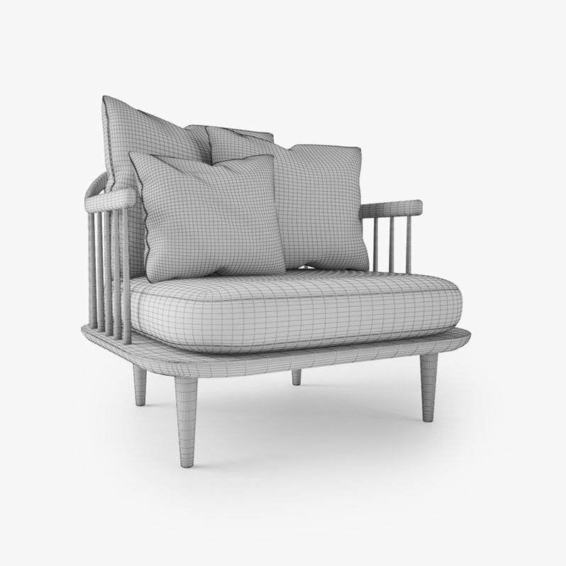 FREE And Tradition Fly Chair SC1 3D Model | FaceQuad