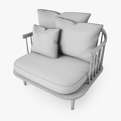 FREE And Tradition Fly Chair SC1 3D Model