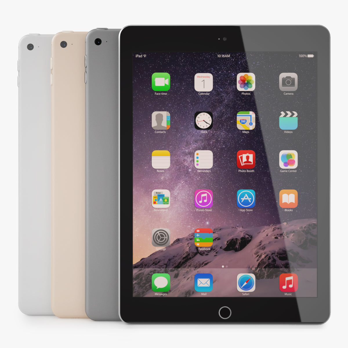 Apple iPad Air 2 All Colors 3D Model