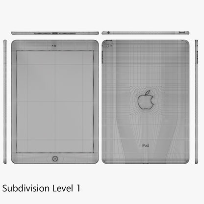 Apple iPad Air 2 Space Gray 3D Model