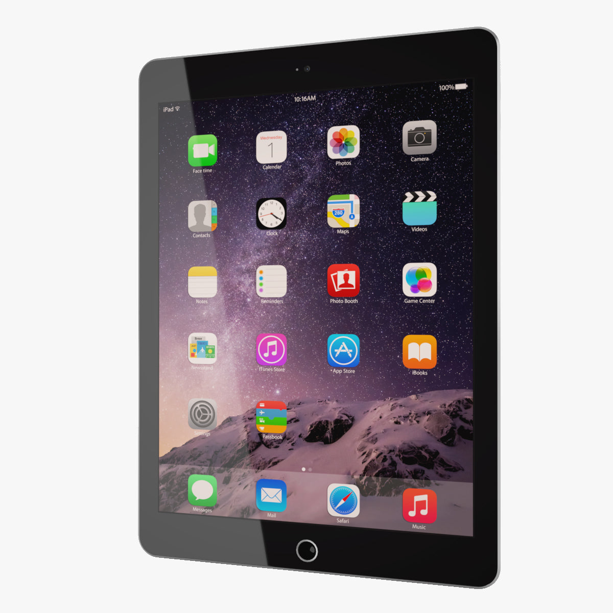 Apple iPad Air 2 Space Gray 3D Model