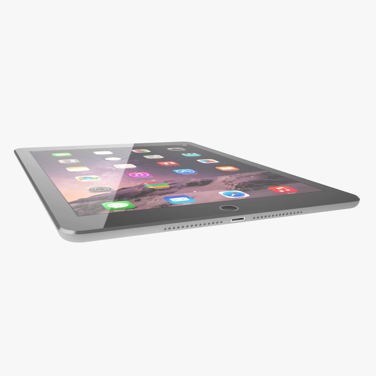 Apple iPad Air 2 Space Gray 3D Model