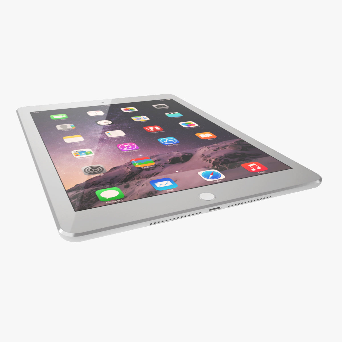 Apple iPad Air 2 Silver 3D Model