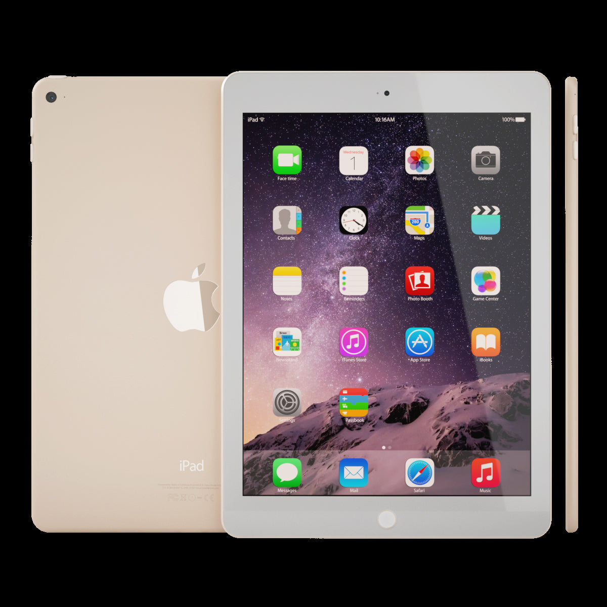 Apple iPad Air 2 Gold 3D Model | FaceQuad