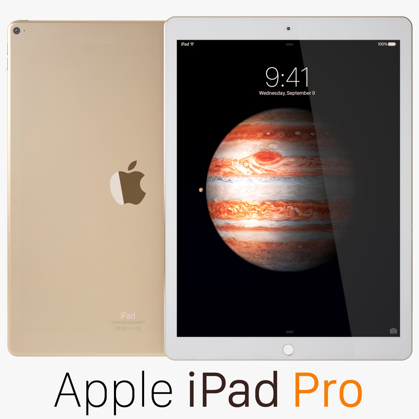 Apple iPad Pro Gold 3D Model