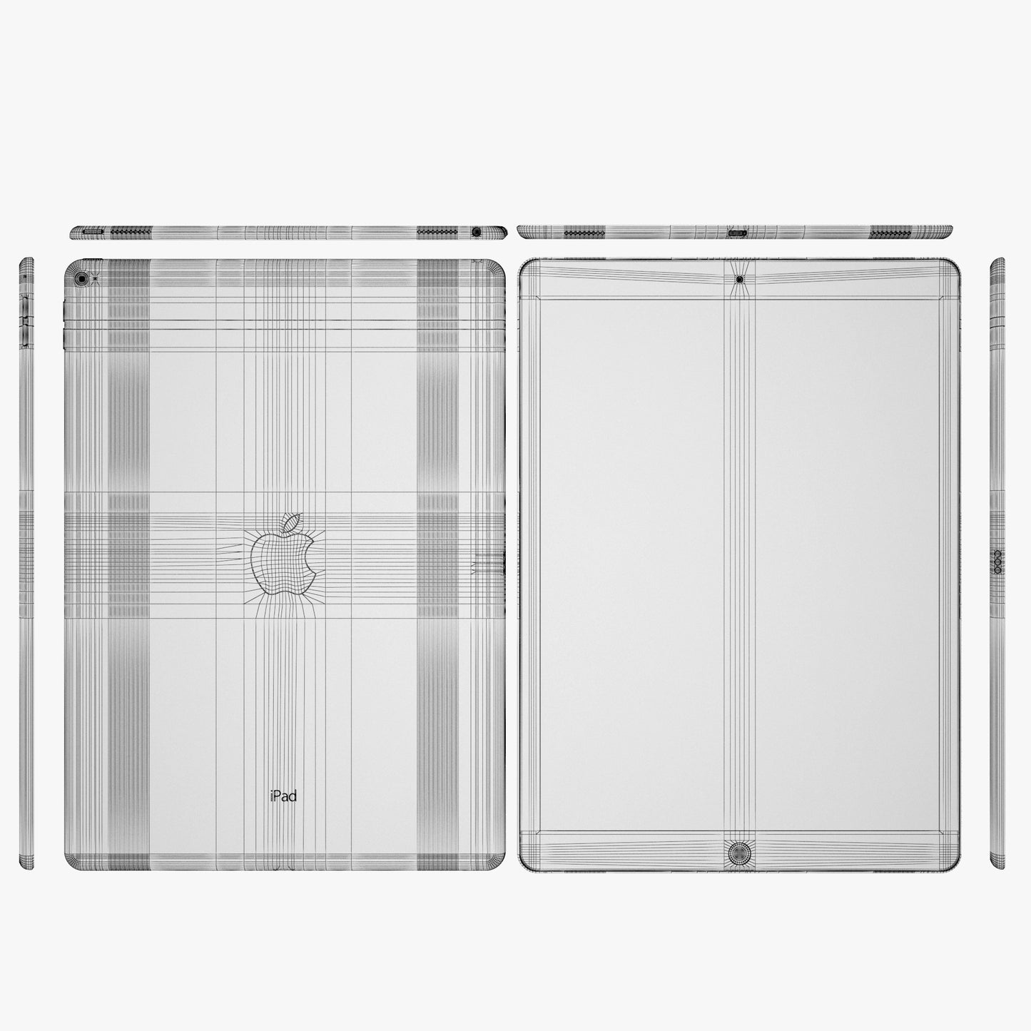 Apple iPad Pro Space Gray 3D Model