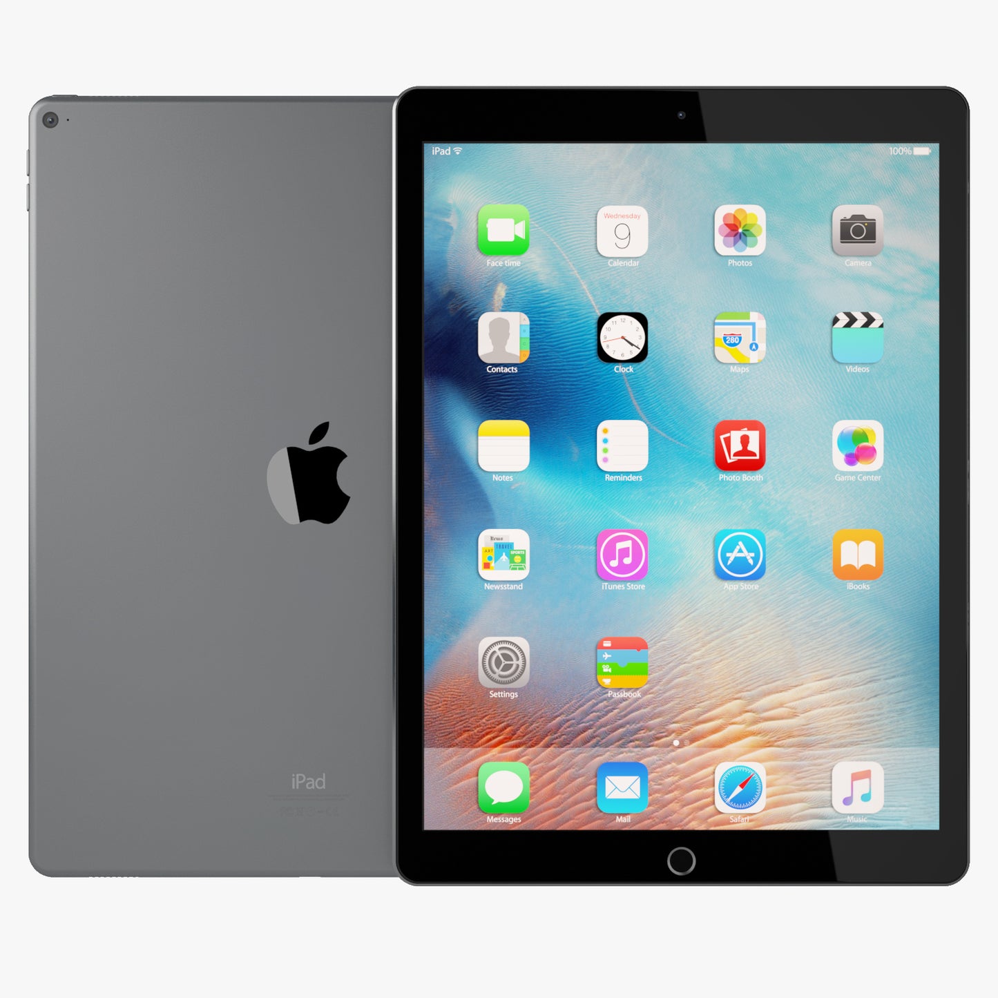 Apple iPad Pro Space Gray 3D Model