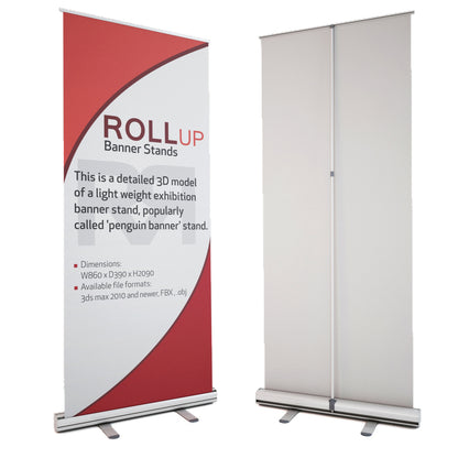 Banner Stand 3D Model