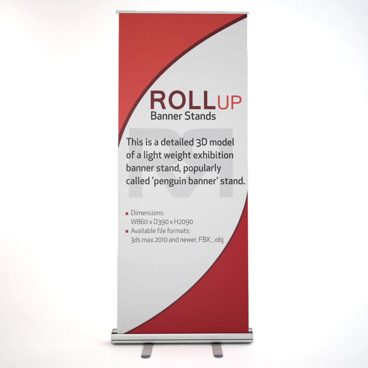 Banner Stand 3D Model