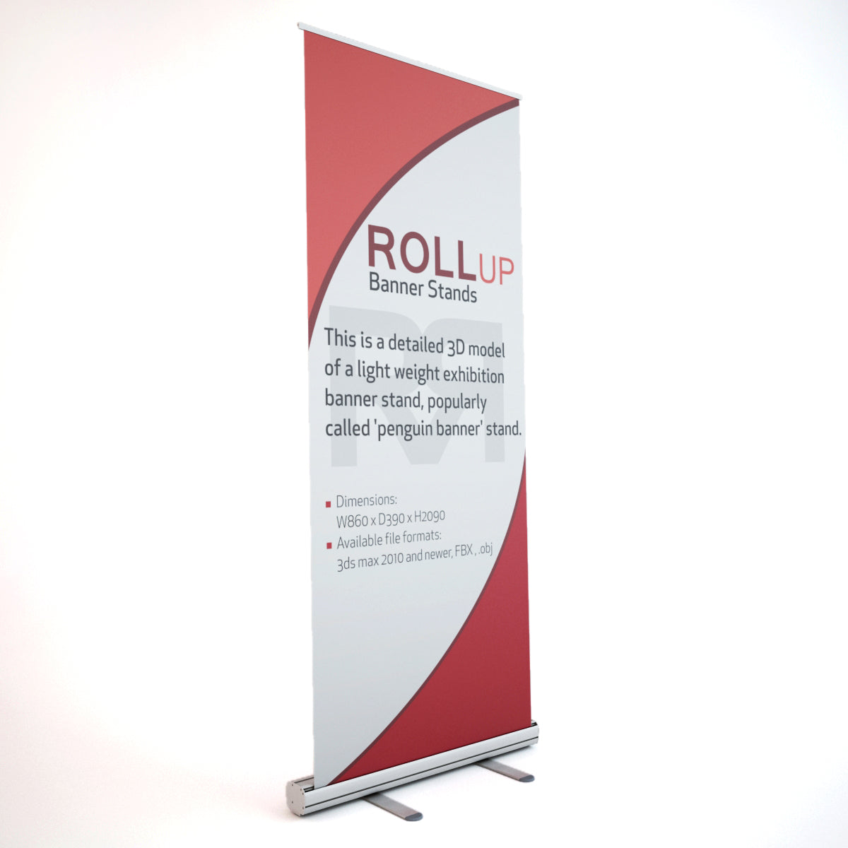 Banner Stand 3D Model