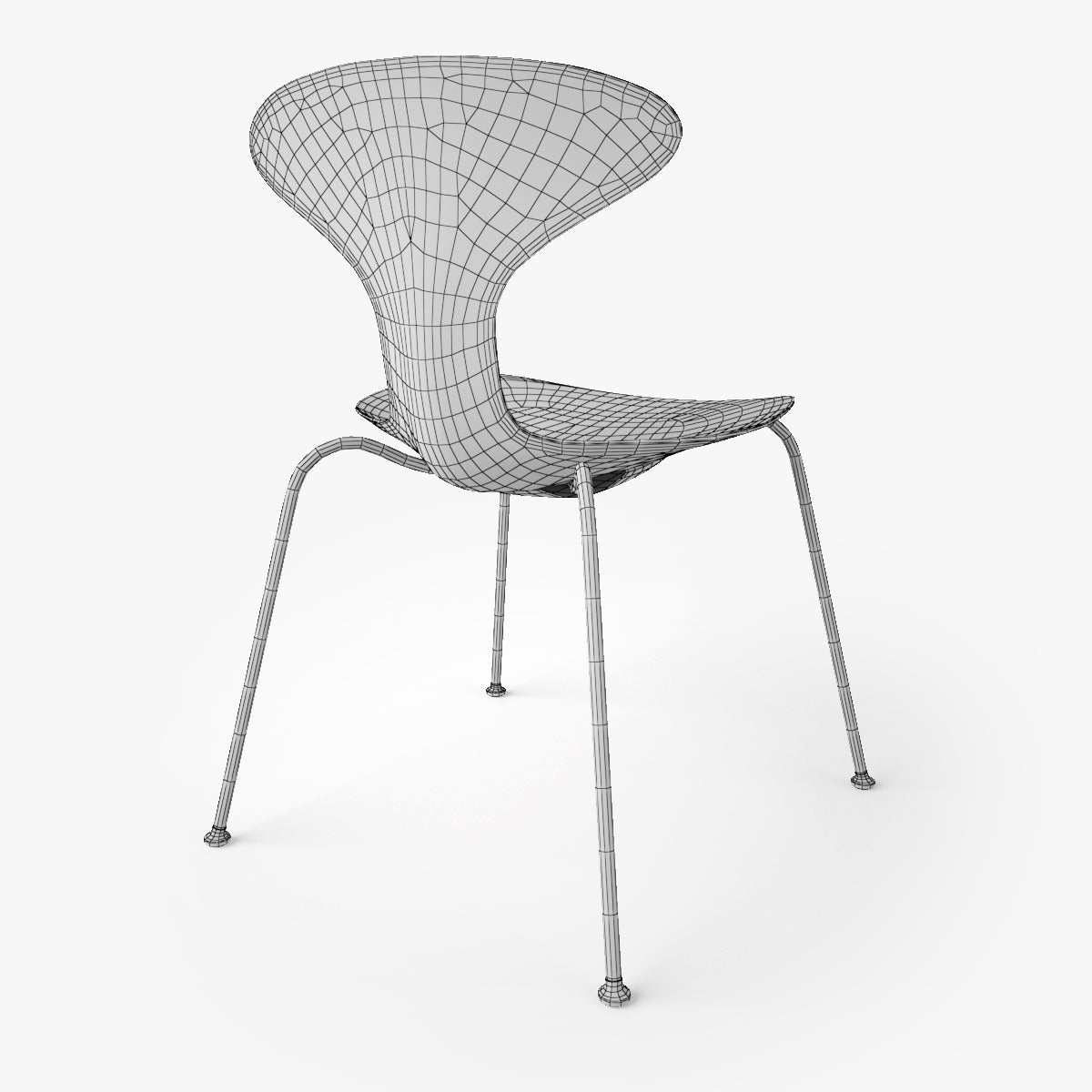 Bernhardt Design Orbit Wood Chair 3D Model