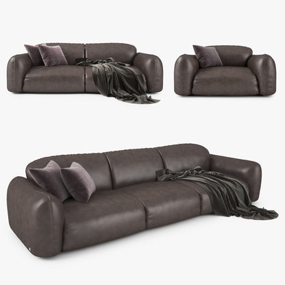 FREE Busnelli Piumotto08 Sofa and Armchair 3D Model