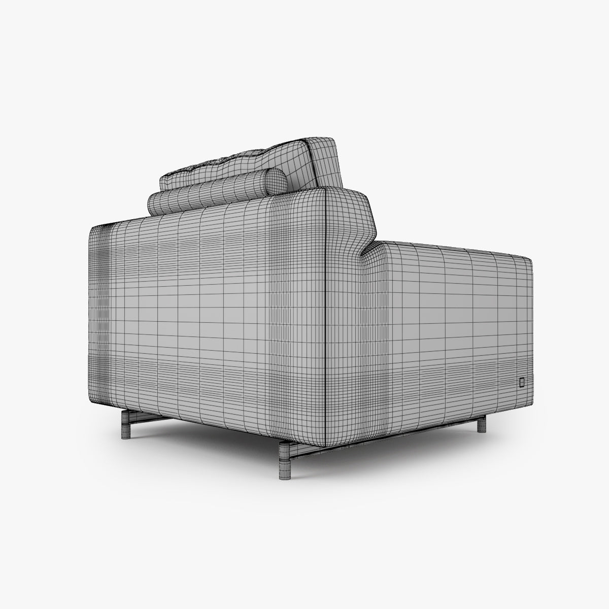 FREE Modern Fabric Armchair 3D Model