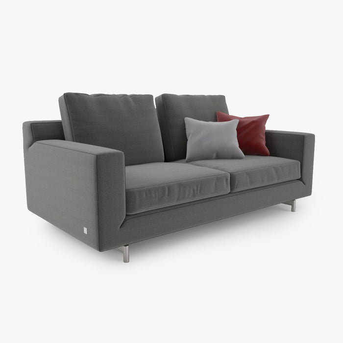 FREE Modern Fabric Sofa 2 Seat 3D Model