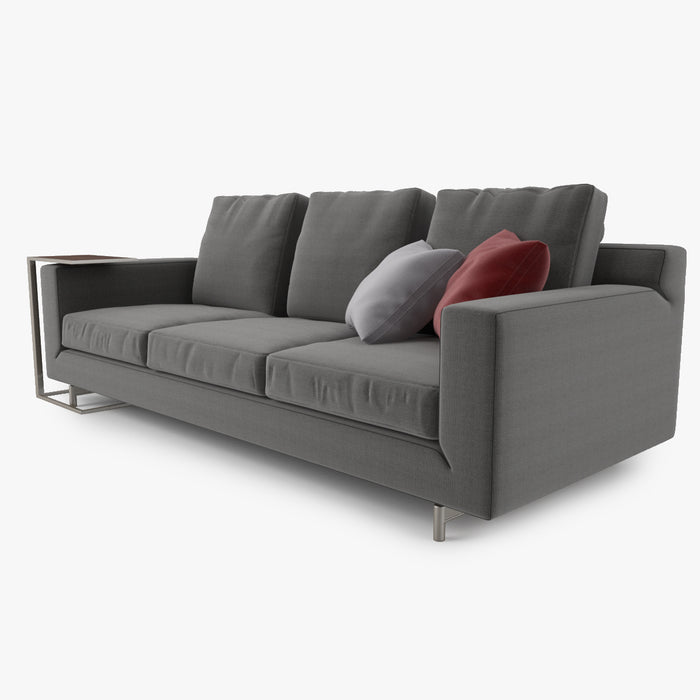 FREE Modern Fabric Sofa 3 Seat 3D Model