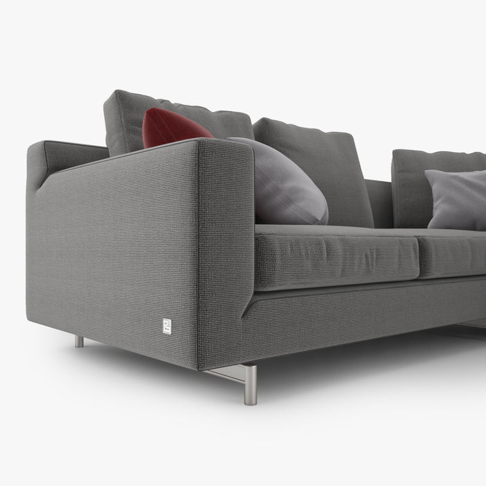 FREE Modern Fabric Sofa 3 Seat 3D Model