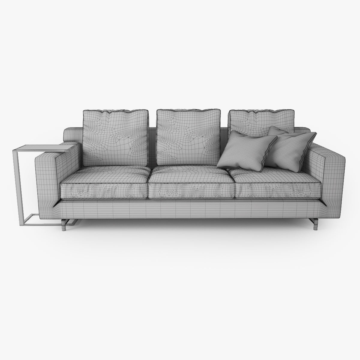 FREE Modern Fabric Sofa 3 Seat 3D Model