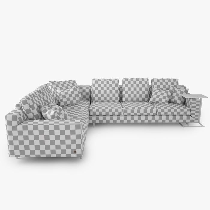 FREE Modern Fabric Sofa Set 3D Model
