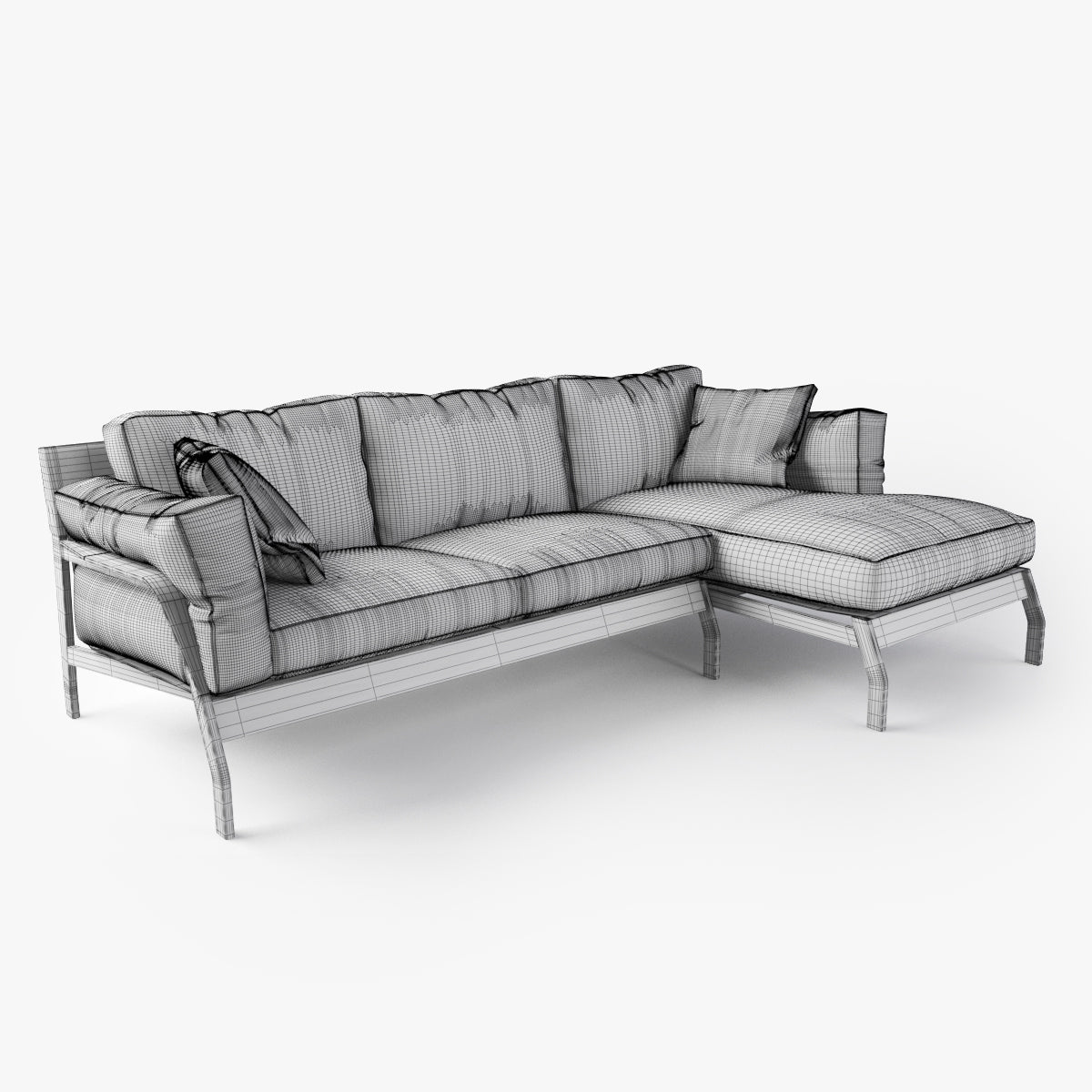 Cassina Eloro Sofa and Armchair 3D Model