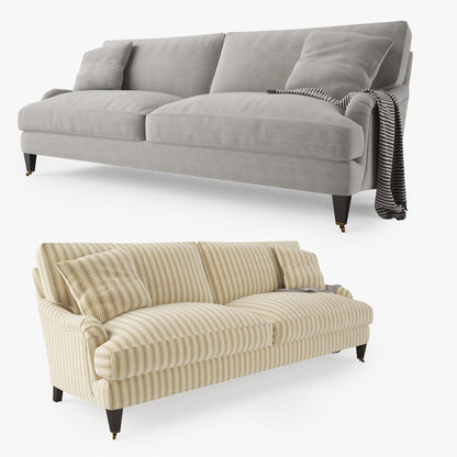 Crate and Barrel Essex Sofa with Casters 3D Model