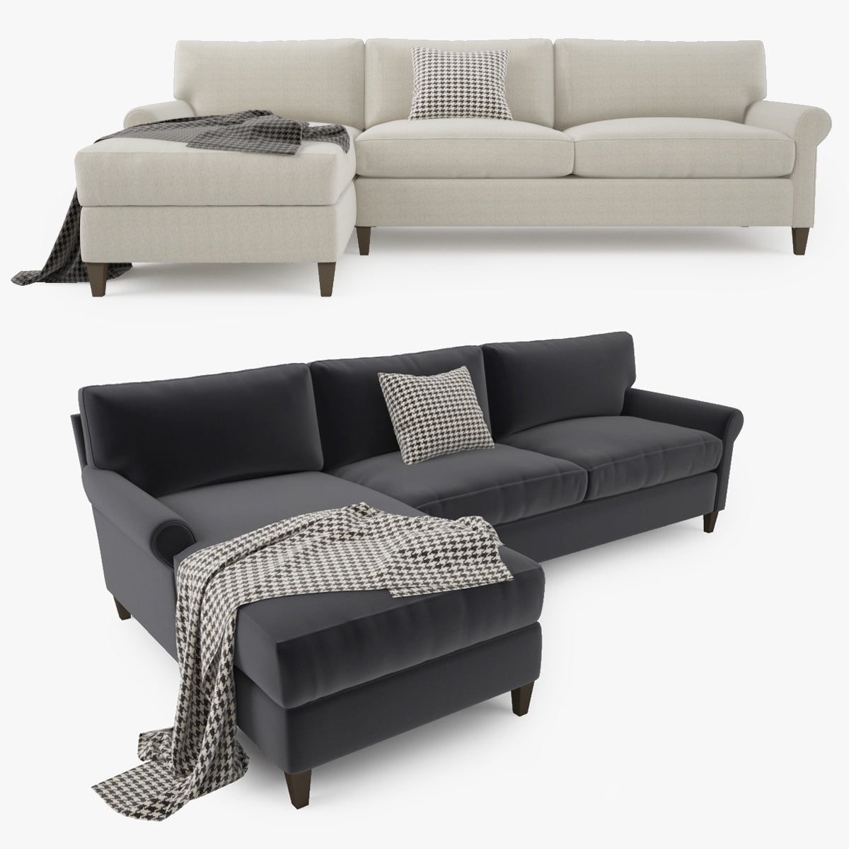 Crate and Barrel Montclair Sectional Sofa 3D Model