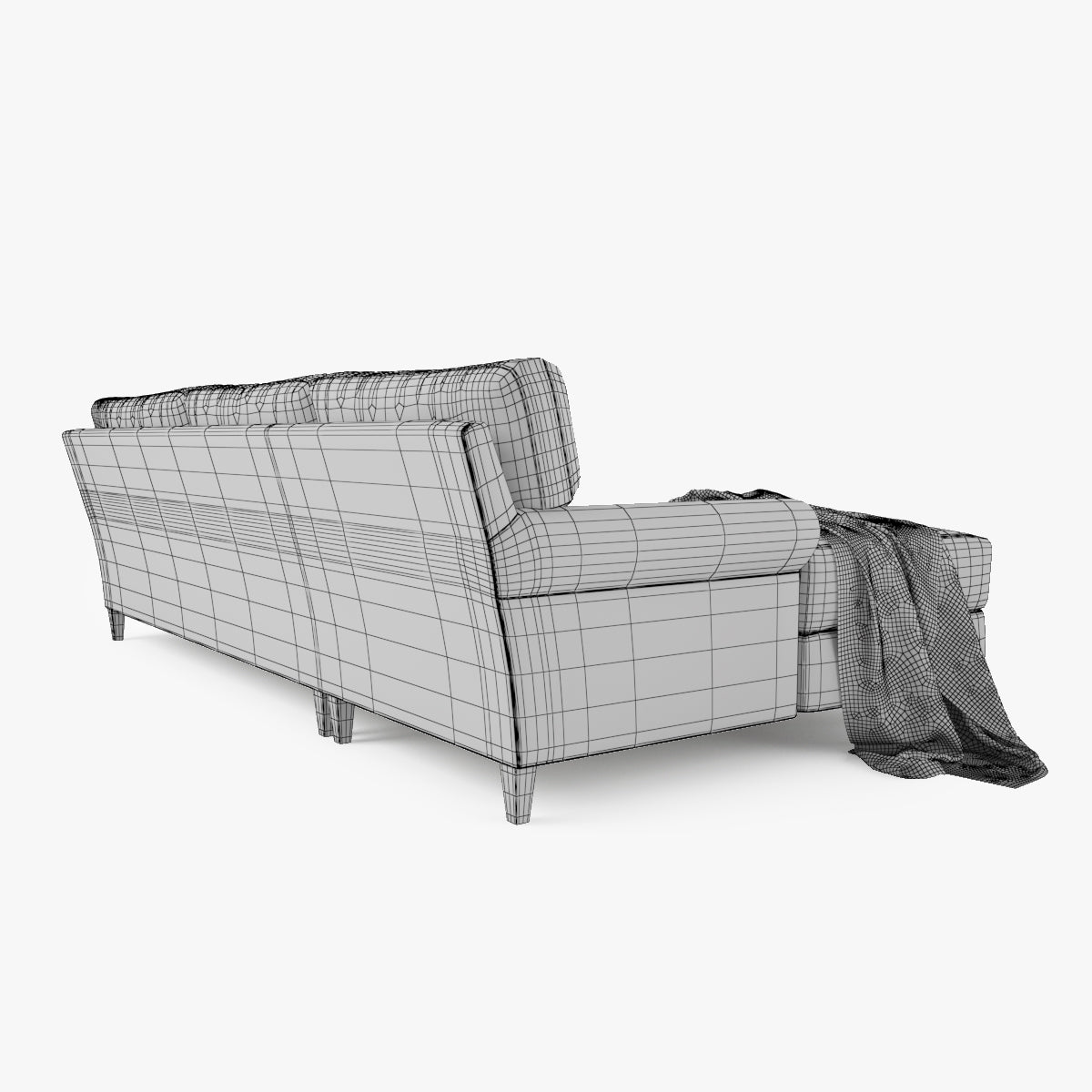 Crate and Barrel Montclair Sofa Collection 3D Model