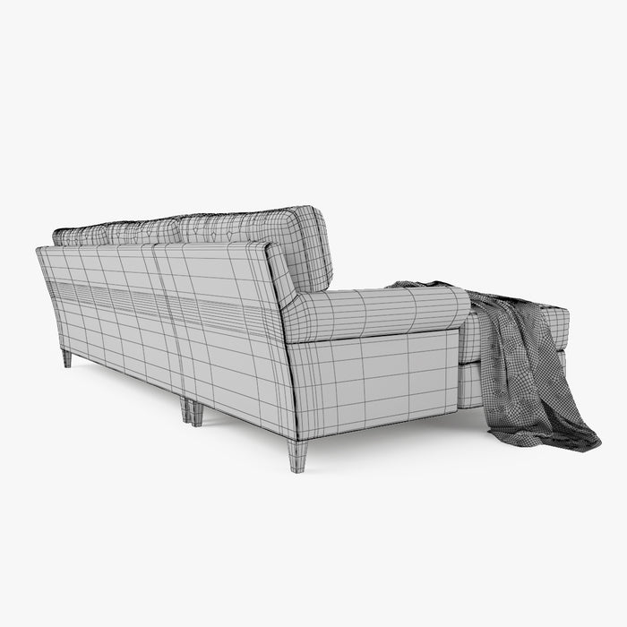 Crate and Barrel Montclair Sectional Sofa 3D Model