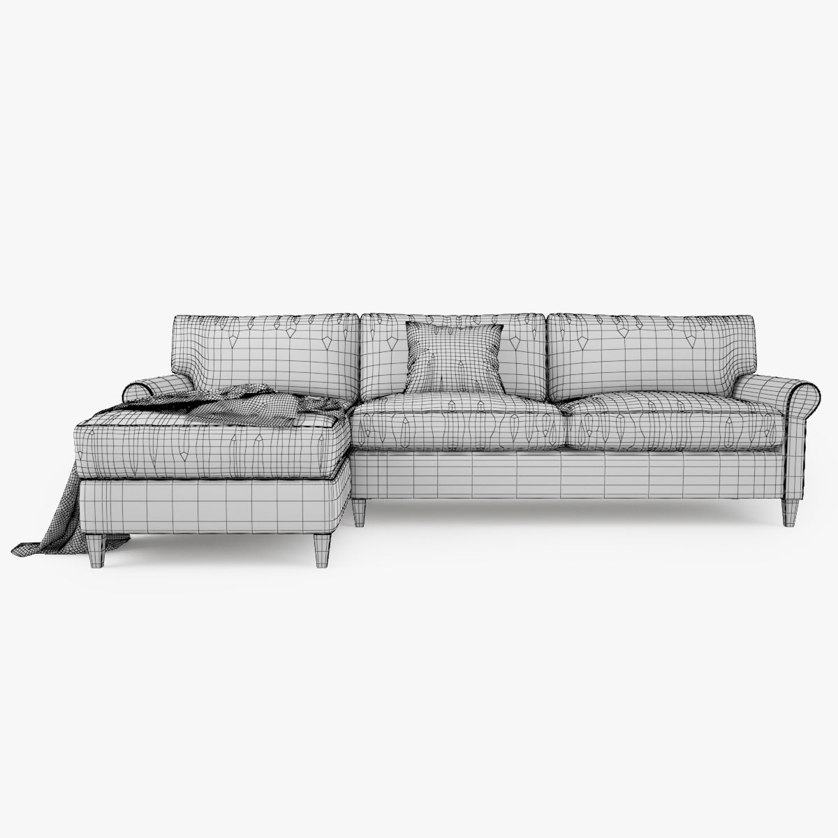 Crate and Barrel Montclair Sofa Collection 3D Model