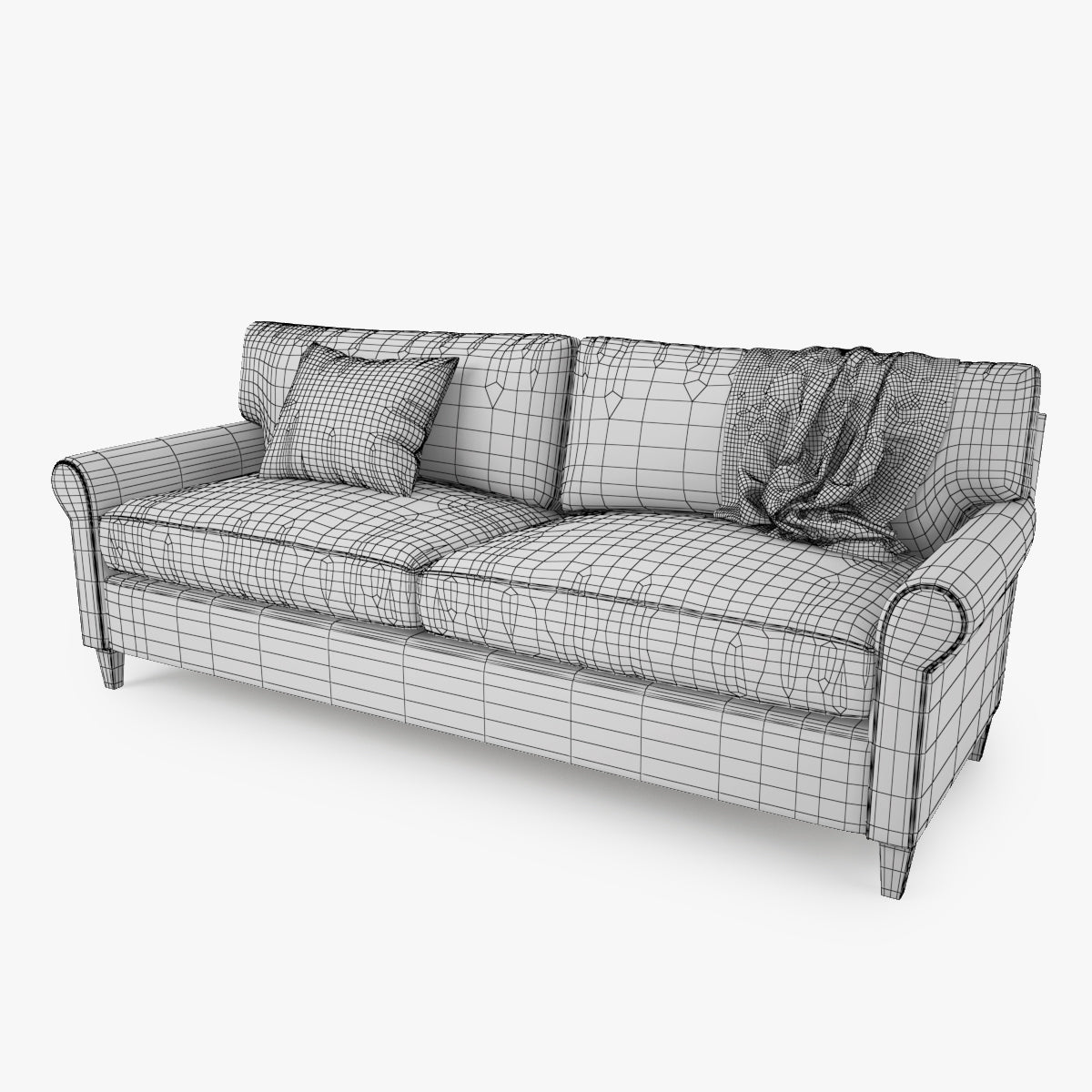 Crate and Barrel Montclair Sofa Collection 3D Model